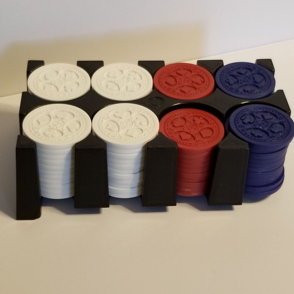 Vintage Jax embossed poker chips set of 87 short 1 chip and broken rack corner